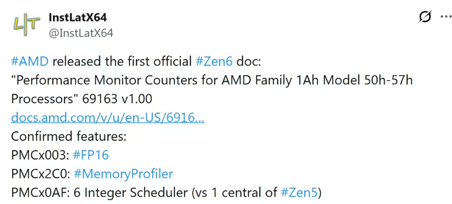 AMD Zen 6 아키텍처가 주요 마이크로아키텍처 업그레이드를 가져옵니다: 8-폭 명령 분배 및 지속적인 SMT 지원